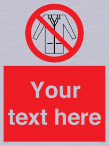 Custom No Lab Coats Sign